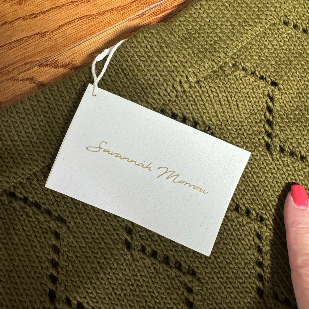 SAVANNAH MORROW THE LABEL Lauryn‎ pointelle-knit organic cotton midi Skirt - Picture 4 of 9